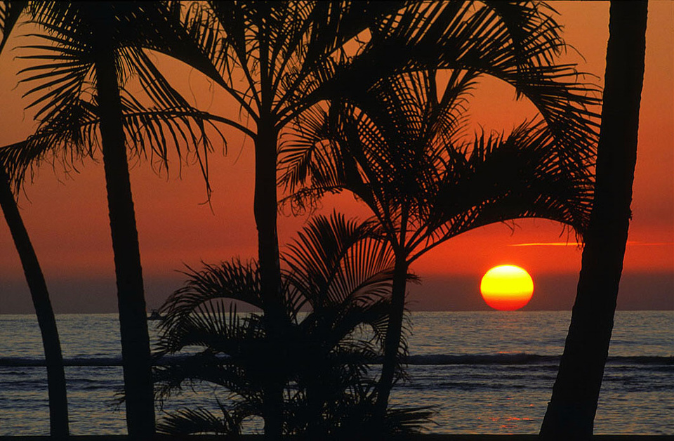 Sonnenuntergang in Waikiki